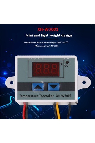 Monyee 12v Mikroişlemci Sıcaklık Kontrol Cihazı -50 C/+110 C Hassasiyetli Dijital Termostat Açık/kapat Anahtarı Çok Renkli