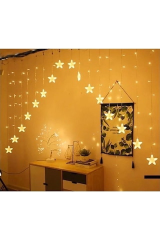 Yıldız Perde Led Çapraz Çok Renkli