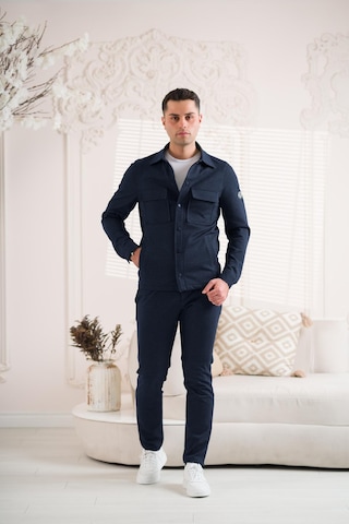 Sir Regular Fit Çıt Çıt Kapamalı Likralı Eşofman Takımı Lacivert