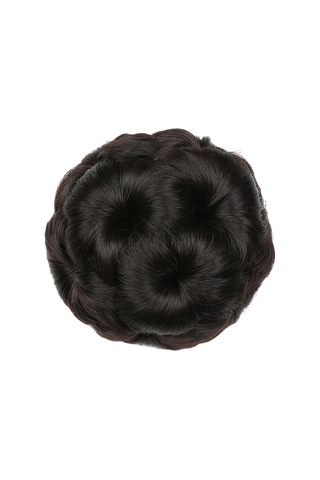 Kadınlar Ve Kızlar İçin Dayanıklı Ve Şık Peruk Saç Klipsi - Yeniden Kullanılabilir Sevimli Kafa Tomurcuk Topu Natural Black