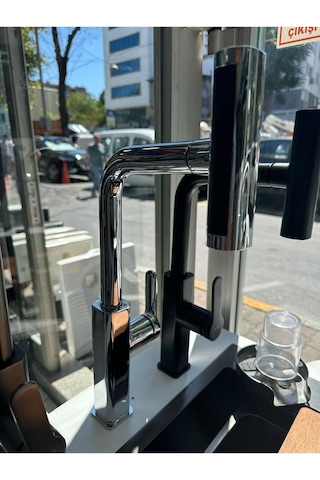 Boheme Fleko 4 Fonksiyonlu Krom Renk Spiralli Evye Bataryası Krom