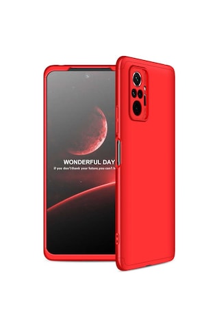 Xiaomi Redmi Note 10 Pro Kılıf Zore Ays Kapak Kırmızı