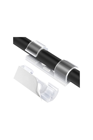 Kablo Sabitleyici Klipsler 20 Adet Kablo Düzenleyici Duvar Fayans Cam Kablo Tutucu Yapışkanlı Klips 5256 Çok Renkli