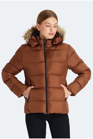 Slazenger Guest Kadın Puffer Şişme Mont Taba
