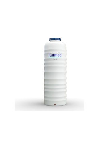500 Litre Polietilen Dikey Su Deposu - Beyaz - Boru Model