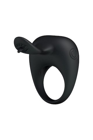 xShopum Titreşimli Klitoris Uyarıcılı Silikon Penis Halkası Stimulating Tongue