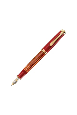 Pelikan Souveran M600 Dolma Kalem Tortoiseshell-Red F Uç 815840