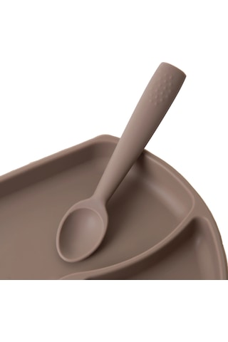 Babyjem Yumuşak Uçlu Silikon Kaşık Latte