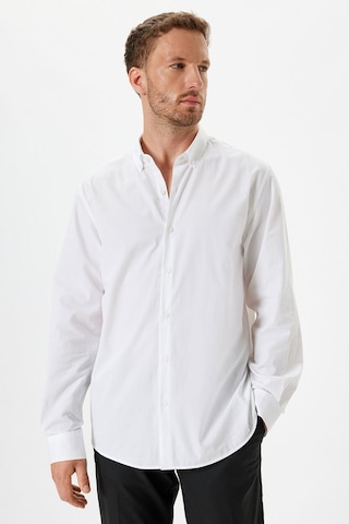 Koton Uzun Kollu Pamuklu Slim Fit Gömlek Beyaz