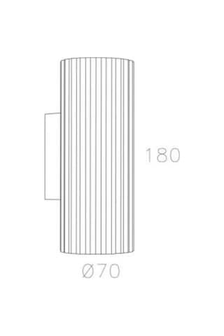 Ev602 S Siyah 2xgu10 Duvar Aplik Siyah
