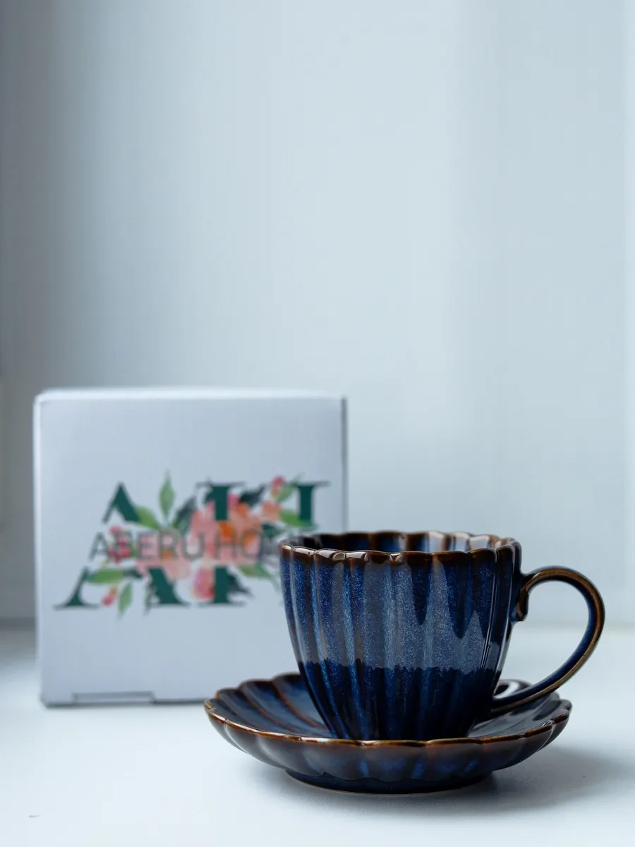 Aberu Shop Çay/ Kahve Takımı Fincan Ve Tabak 150ml 397771066 Mavi Topaz