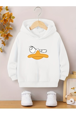 Uyguntarz Unisex Duffy Baskılı Oversize Genel Beyaz