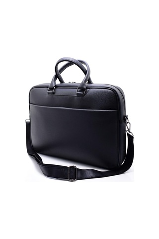 Deri Laptop Çantası 15.6" İnç Evrak Bölmeli 8683255004553 Siyah