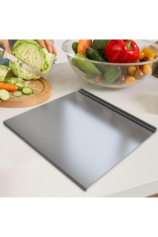 Suntek Paslanmaz Çelik Pasta Tahtası Et Sebze Ekmek Stil-d