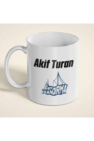 M. Kemal Atatürk Kupa Bardak Beyaz - Beyaz