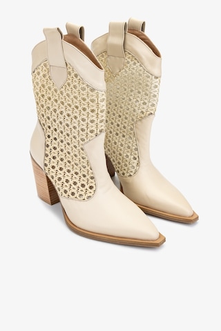 Valmenti Kadın Deri & Tekstil Bej Topuklu Çizme 472 1194 Bn Czm Y25 Bej Dr Bej