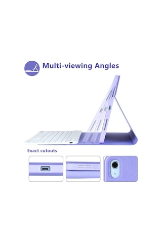 Samsung Galaxy Uyumlu Tab S11 11inç 2025 Kılıf Kablosuz Klavyeli Case Mobax Türkçe X736 X730 Kılıf