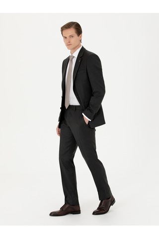 Cacharel Yeşil Slim Fit Yün Karışımlı Kumaş Pantolon Yesıl