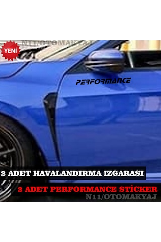 Nissan Primera Çamurluk Havalandırma Izgarası Performans Sticker Siyah
