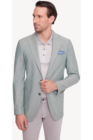 Erkek Yeşil Regular Fit Sivri Yaka Tek Ceket 001