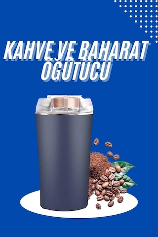 Yeni Nesil Kahve Ve Baharat Öğütücü Paslanmaz Çelik Kahve Değirmeni - 4998 Açık Ahşap