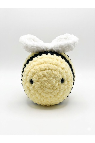 Dev Amigurumi Arı Puf Oyuncak Sarı - Siyah