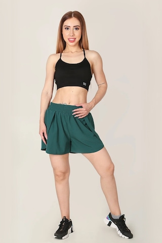 Nature The Brand Yeşil 2in1 Taytlı Spor Şort, Fitness Şortu, Antrenman Şortu,koşu Şort Haki