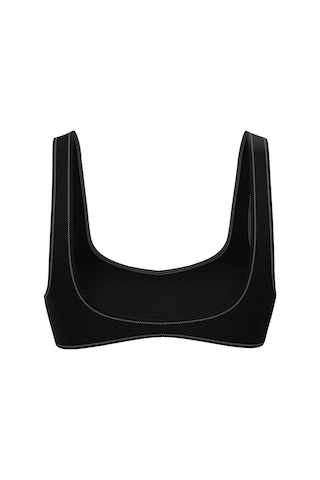Calvin Klein Kadın Siyah Logo Detaylı Bralet Bikini Üstü-13553