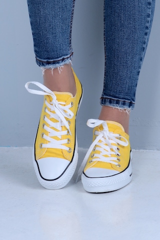 SkyHike Keten Sarı Kısa Rahat Sneaker Spor Ayakkabı Sarı