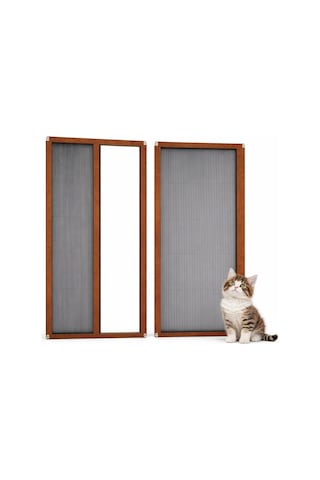 Akordiyon Kapı Kedi Sinekliği En:0-90 Cm X Boy:0-210 Cm Demir, Ahşap,pimapen Alüminyum,uyumlu Çok Renkli