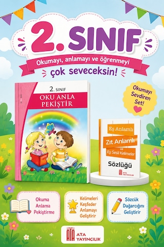 2.sınıf Oku Anla Pekiştir + Eş Anlamlı, Zıt Anlamlı Ve Eş Sesli Kelimeler Sözlüğü