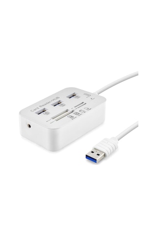 Usb3.0 Hub 3 Usb3.0 + Ms + Sd + M2 + Tf 20cm Beyaz Hdx7028