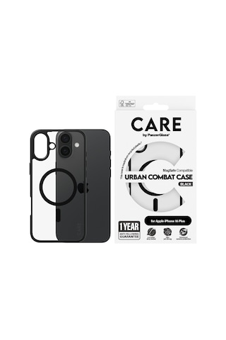 Care By Panzerglass Apple iPhone Uyumlu 16 Plus, Flagship Urban Combat & Magsafe, Çerçeve, Kılıf Siyah