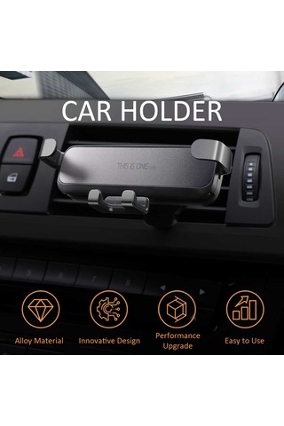 Padalink Siyah Araba Telefon Tutucusu, Silikon Yastık, Çok Açı Dönebilen, 4.0-6.5 İnç Telefonlar İçin, Kaymazsız, Kolay Kurulum