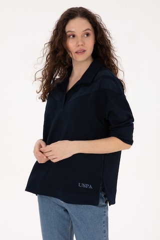 U.S. Polo Assn. Kadın Lacivert Polo Yaka Sweatshirt 50309082-VR033
