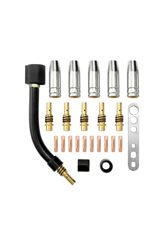 Hallow 24 Adet Takım 15ak Torch Sarf Malzeme Elektrot Koruma 1.0 MM