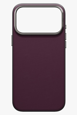 Apple iPhone Uyumlu 18 Pro Max Kılıf Lyden Ds Çift Tonlu Vegan Deri Magsafe Özel Tasarım Koruyucu Şık Kapak Mürdüm