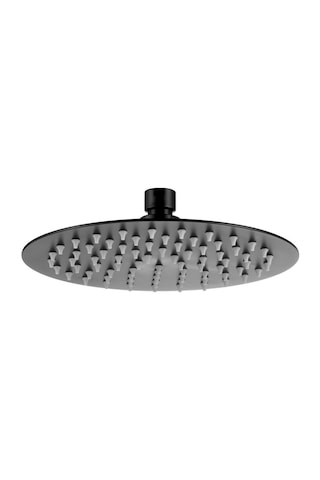 Fause Tepe Duş Başlığı Oval Slim 304 Metal Ø20 Cm Siyah Ktd105-b Mat Siyah