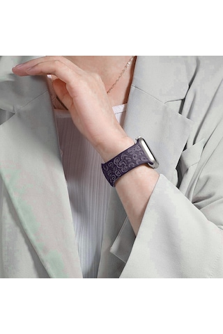 Apple Uyumlu Watch 38 40 41mm Leopar Desenli Yumuşak Silikon Kordon Seri 2 3 4 5 6 Se 7 8 9 10 42mm