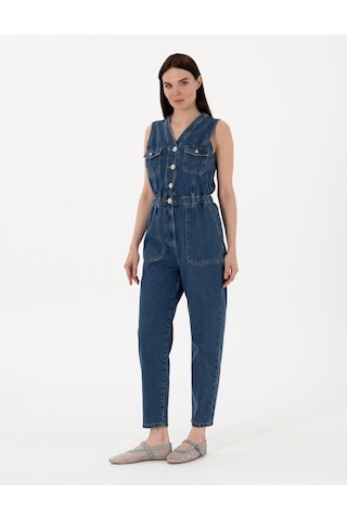 Pierre Cardin Kadın Buz Mavisi Tulum Jean 50308961-vr095 Buz Mavisi