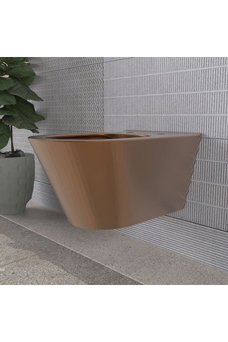 Lucco Asma Klozet İçi Beyaz Dışı Komple Bronz