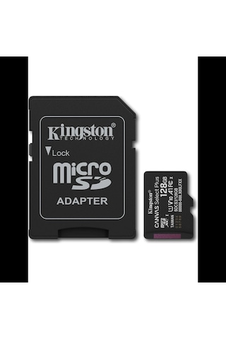 Kıngston Sdcs3/128gb, Canvas Select Plus Gen3 A1, 100mb/s, Microsd Kart Bellek Sd Adaptörlü