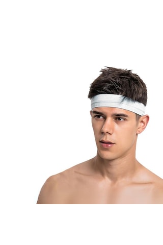 Erkek Spor Saç Bandı Kafabant Esnek Futbol Canlı İddialı Headband Gri