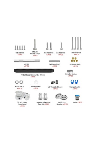 Novahub Voron M4 3d Yazıcı Ekstruder Seti - Gt2 Kasnak, Kayış Ve Kutu İçin