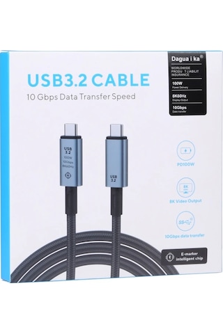 Ally Usb 3.2 100w Type-c To Type-c 8k Görüntü-data Ve Ultra Hızlı Şarj Kablosu 1 Metre- 5775