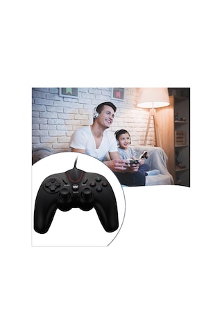 Ps3 / Hesaplama İçin Kablolu Oyun Denetleyicisi Gamepad Kolu Siyah