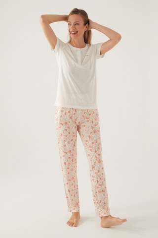 Arnetta 2891 Kadın Kısa Kol Pijama Takımı Krem