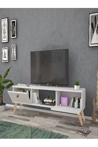 Mbes Mobilya Eda Beyaz 140 Cm Tv Ünitesi