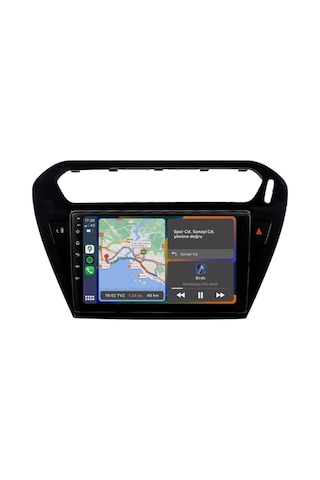 Peugeot 301 Siyah 2012-2022 4gb Ram 64gb Hafıza 8 Çekirdek Carplay Kamera Android Multimedya 9"