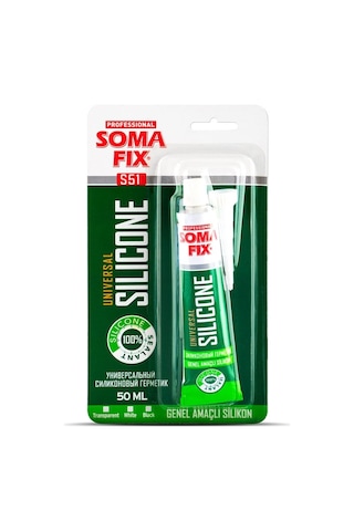 Genel Amaçlı Tüp Silikon Beyaz 50ml Somafix S51